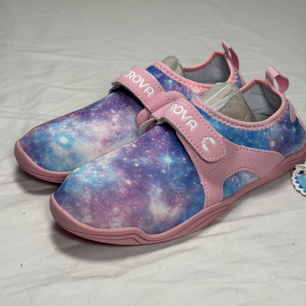 Crova Kids Water Shoes‎ US 5 EU 32 Pink Galaxy Slip On Swim Beach Light